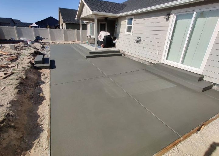 This image is concrete patio project. This image was taken in 2018.